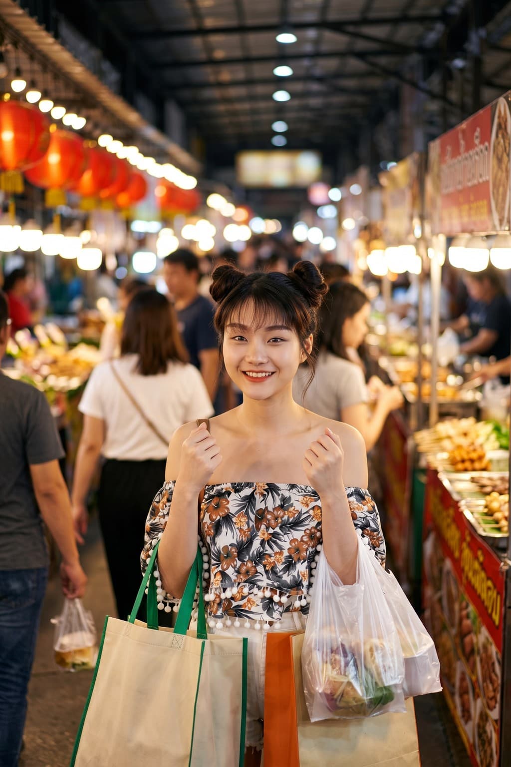 ตัวอย่างธีม Night Market Shopper