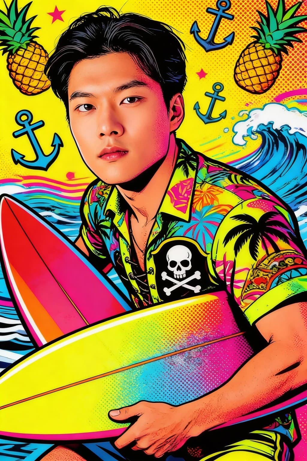 ตัวอย่างธีม Pirate Pop art Men