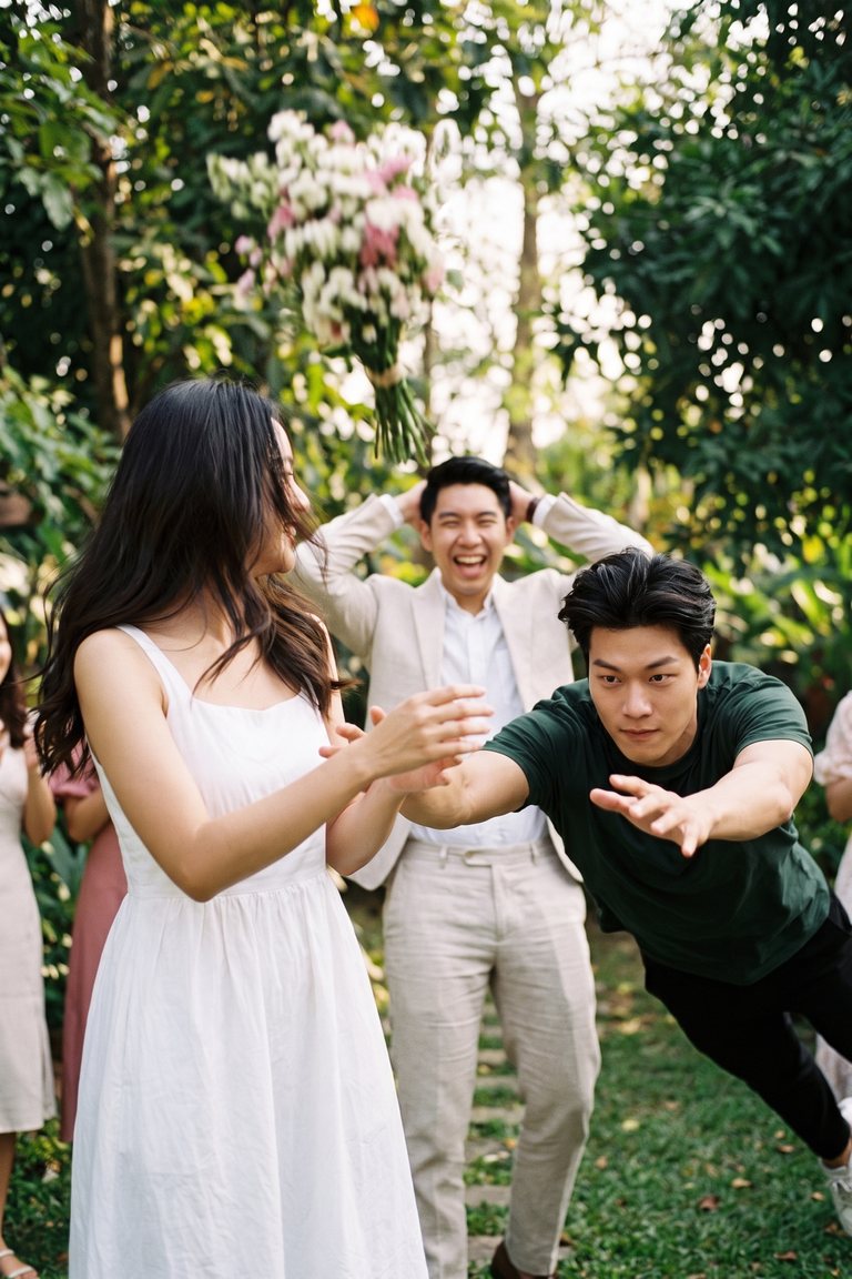 แย่งช่อดอกไม้
